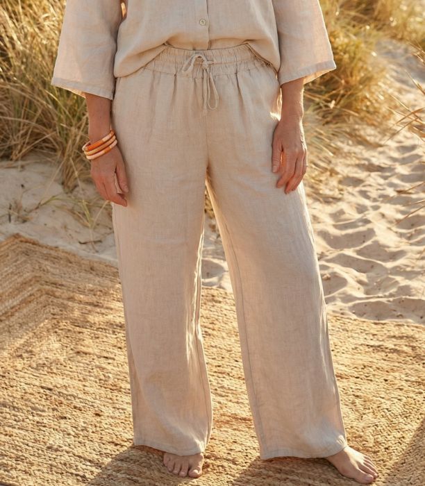 Pellavahousut beige LINO